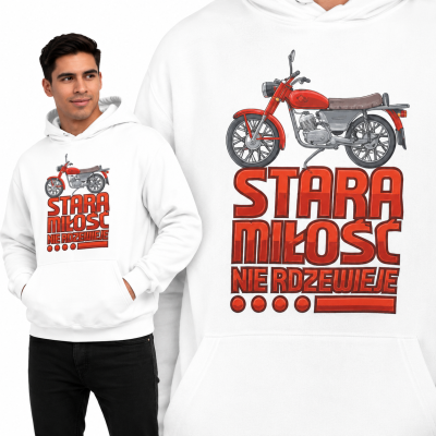 BLUZA Z KAPTUREM AUTA PRL WSK